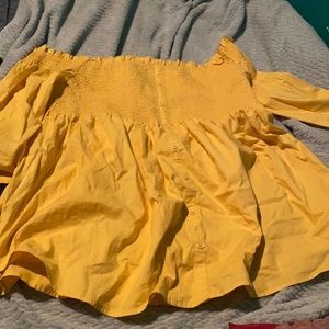 Off the shoulder long sleeve shirt